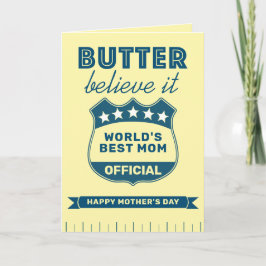 Tarjeta La Mejor Mamá del Mundo Palito de Mantequilla Dive