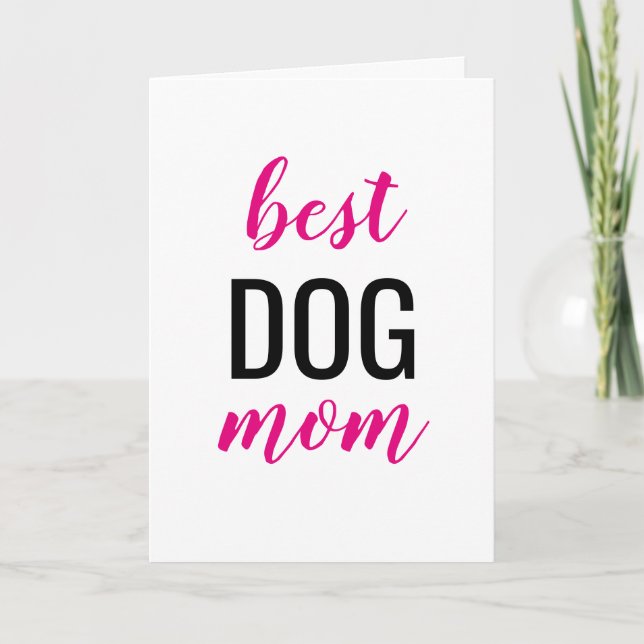 Tarjeta La mejor mamá del perro (Anverso)