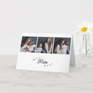 Tarjeta La mejor mamá moderna jamás 3 fotos Día de la Madr