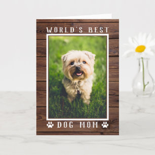 Tarjeta La Mejor Mamá Perro del Mundo Foto del Día de la M