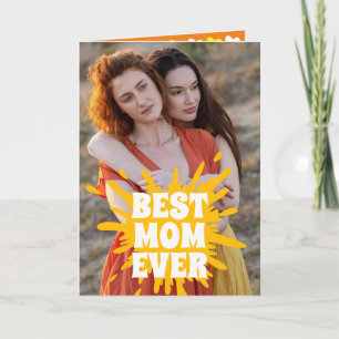 Tarjeta La mejor mamá personalizada Día de la Madre Foto