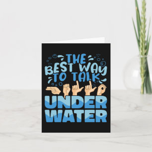 Tarjeta La mejor manera de hablar bajo el agua del Rótulo