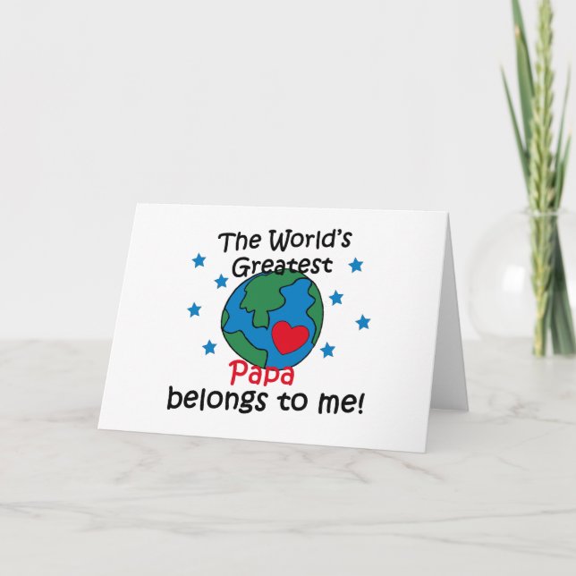 Tarjeta La mejor papá pertenece a mí (Anverso)