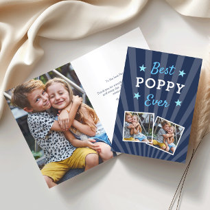 Tarjeta La mejor Poppy de todas   Foto del Día del Padre