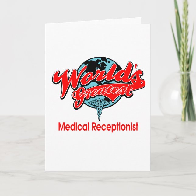Tarjeta La mejor recepcionista médica del mundo (Anverso)