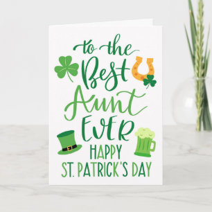 Tarjeta La mejor tía del mundo para el Día de San Patricio