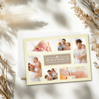 Tarjeta La mejor vida de papá Vida familiar Colaje Día del