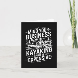 Tarjeta La mentalidad de negocios de remo en kayak es cara
