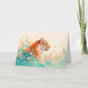 Tarjeta La Mirada Tranquila de un Tigre Majestuoso