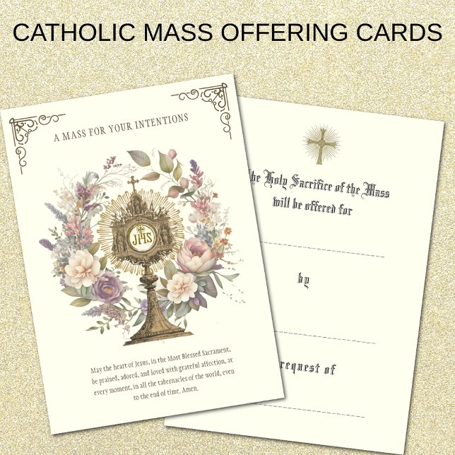 Tarjeta La misa que ofrece la floral divina alaba a Eucari (Subido por el creador)