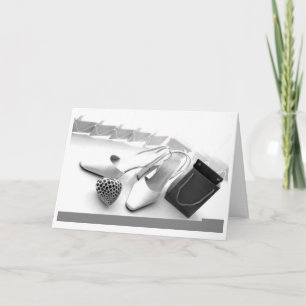 TARJETA LA "MODA DE LA NOCHE" DE LA MUJER DESEA