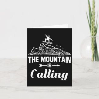Tarjeta La montaña llama regalo de snowboard