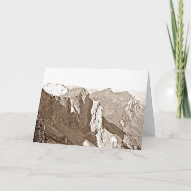 Tarjeta La montaña Suiza Gracias Cumpleaños (Anverso)