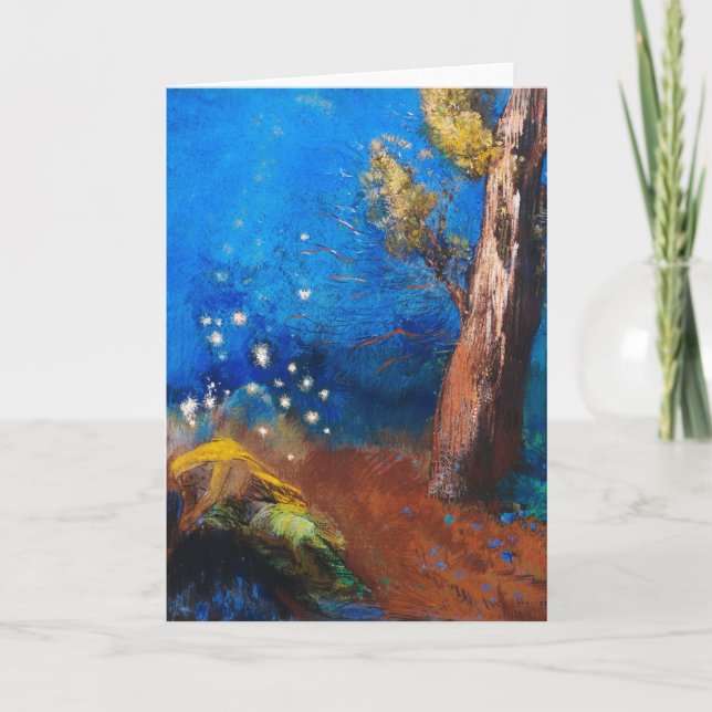 Tarjeta La Mort de Bouddha | Odilon Redon (Anverso)