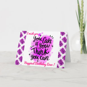 Tarjeta La Motivación de Cumpleaños Más Feliz