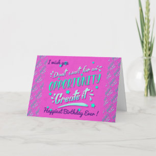 Tarjeta La Motivación de Cumpleaños Más Feliz