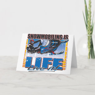 Tarjeta La moto de nieve es vida viva