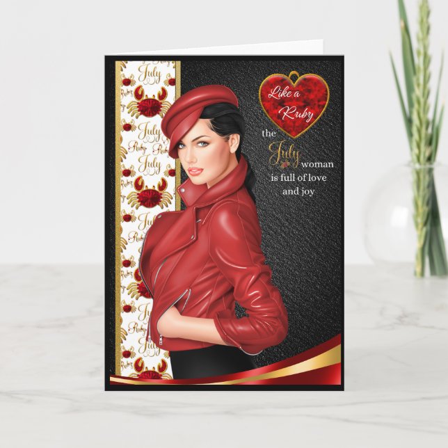 Tarjeta La mujer de julio (Anverso)