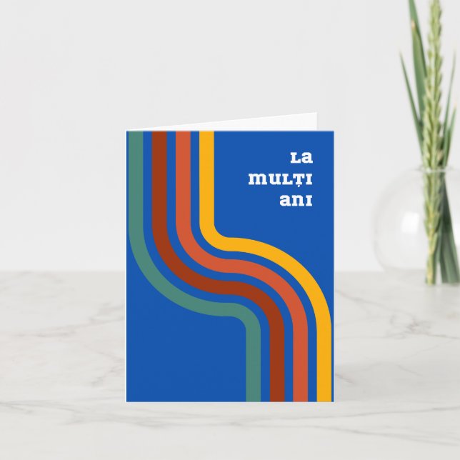 Tarjeta La mulţi ani, cumpleaños de Rumania (Anverso)