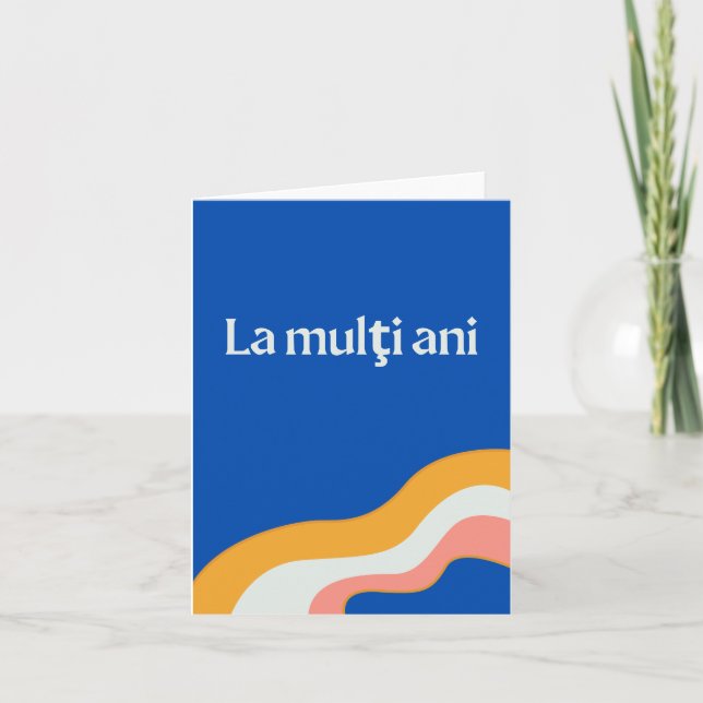 Tarjeta La mulţi ani, cumpleaños de Rumania (Anverso)