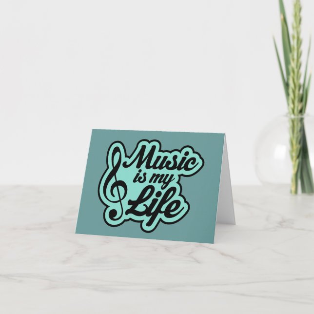 Tarjeta La música es mi cita musical de la vida (Anverso)
