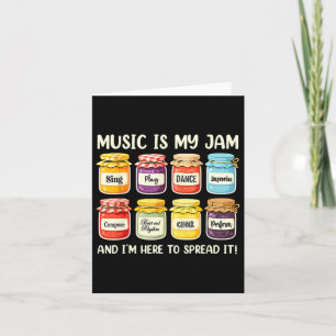 Tarjeta La música es mi Jam Music Lover Music Teacher de v