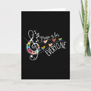Tarjeta La música es para todos divertido profesor de músi