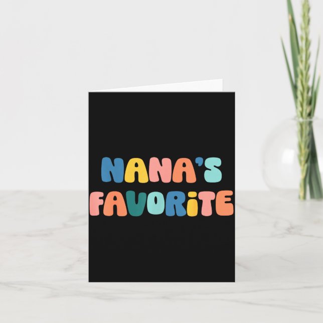 Tarjeta La Nana Favorita del Día de la Madre Abuela  (Anverso)