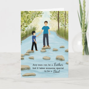 Tarjeta La naturaleza del día del padre río Creek al aire