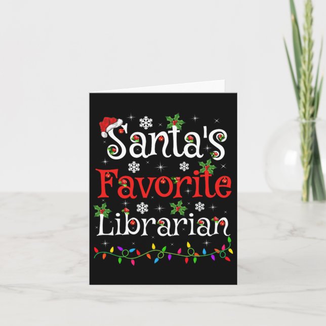Tarjeta La Navidad bibliotecaria en Santa María (Anverso)