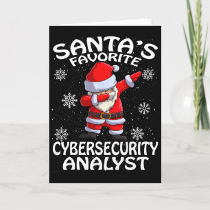 Tarjeta La Navidad del analista de seguridad cibernética f