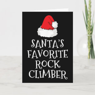 Tarjeta La Navidad del escalador de rocas favorito de Sant