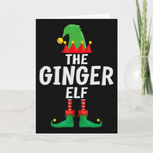 Tarjeta La Navidad familiar del duende jengibre coincident