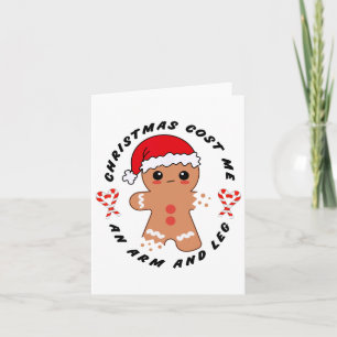 Tarjeta La Navidad me costó un brazo y una pierna Funny Co