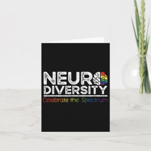 Tarjeta La neurodiversidad celebra el autismo de la salud