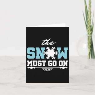Tarjeta La Nieve Debe Seguir Esquiando En Snowboard