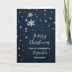 Tarjeta La Nieve Moderna, hermanastra, Feliz Navidad