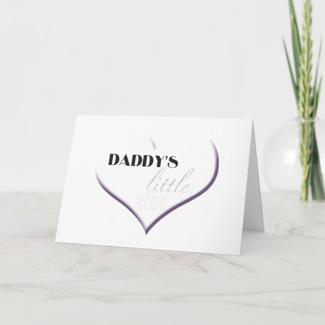 Tarjeta La niña del papá - el día de padre feliz (Anverso)