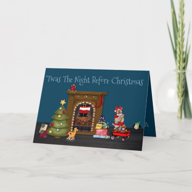 Tarjeta La noche antes del incendio de los Navidades con e (Anverso)