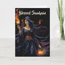 Tarjeta La Noche de Samhain de Pagan Witch