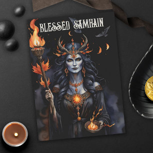 Tarjeta La Noche de Samhain de Pagan Witch