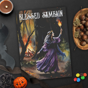 Tarjeta La Noche de Samhain de Pagan Witch