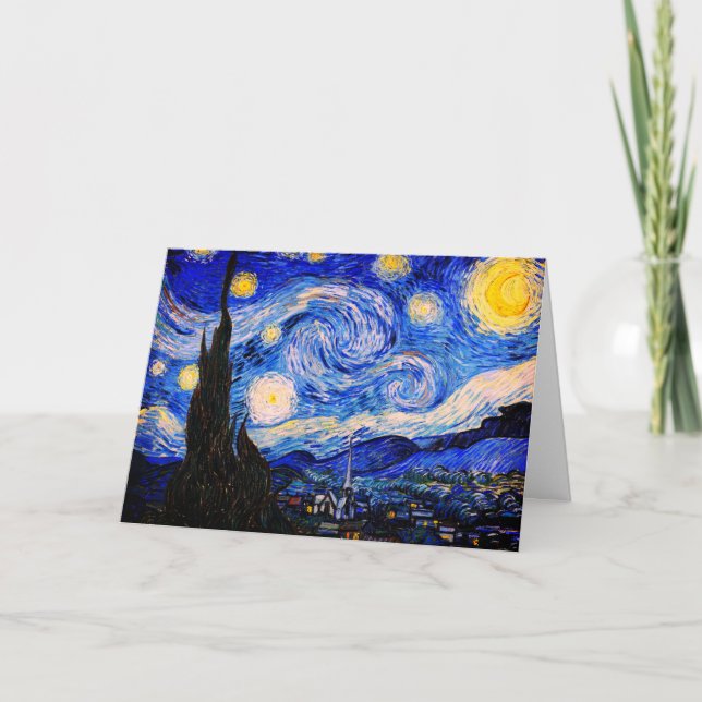 Tarjeta La noche estrellada de Vincent Van Gogh (Anverso)