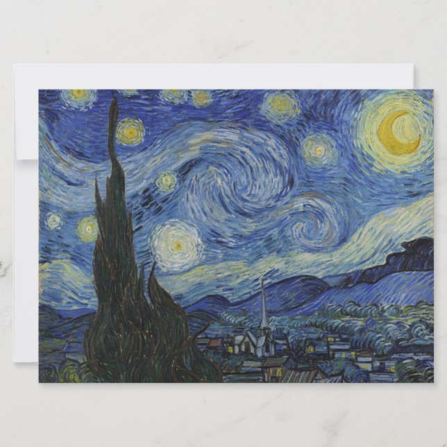 Tarjeta La noche estrellada (Vincent van Gogh) (arte famos (Anverso)