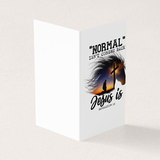 Tarjeta La normalidad no está volviendo Jesús para los ama (Exterior)