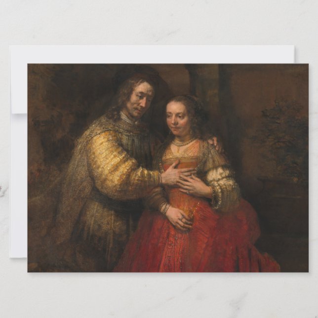 Tarjeta La novia judía (por Rembrandt) (Anverso)