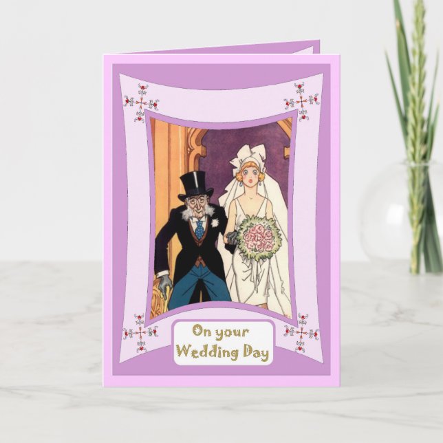 Tarjeta La novia y su padre (Anverso)
