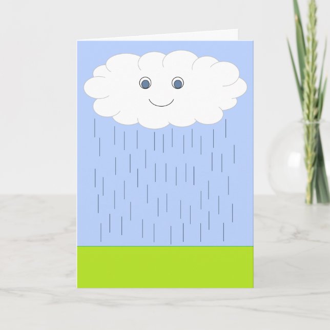 Tarjeta La nube de lluvia nos hace sonreír: (Anverso)