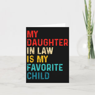 Tarjeta La nuera es mi hijo favorito Familia Padre