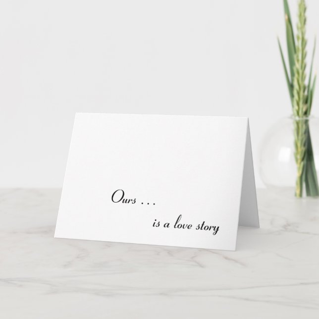 Tarjeta La nuestra es una historia de amor (Anverso)